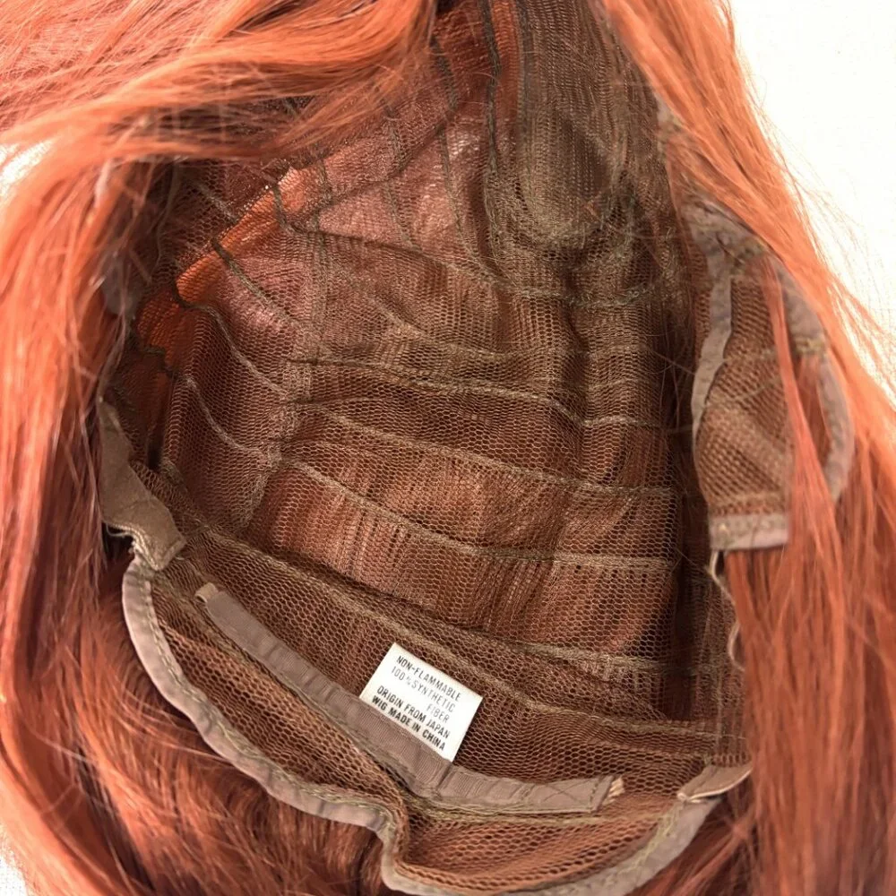 Lady Godiva - Mermaid - Renaissance Long Auburn Red Straight Wig by HMS NOS NWT